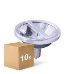 Confezione Multipack 10x Noxion Lucent Faretti LED AR70 BA15d 6W 350lm 36D - 927 Bianco Molto Caldo | Miglior Resa Cromatica - Dimmerabile - Sostitutiva 50W