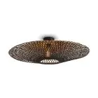 Good&Mojo Luce da soffitto Kalimantan Bambù Nero L | Adatto per 1x E27 